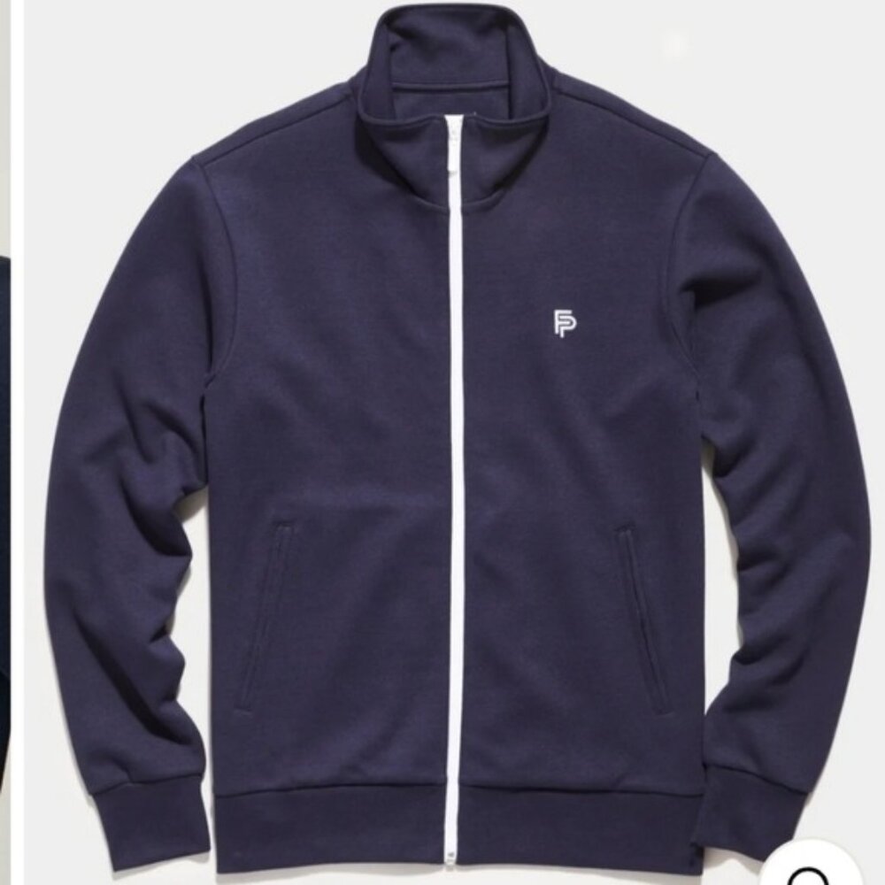 Flint Park Men's Navy Blue Full Zip Court Jacket Small New Tennis Golf Sporty